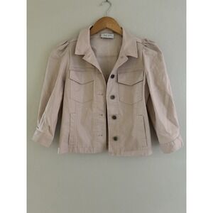 Lola & Sophie Womens Puffy Sleeves Button Down Jacket Size S Preppy Dainty USA‎